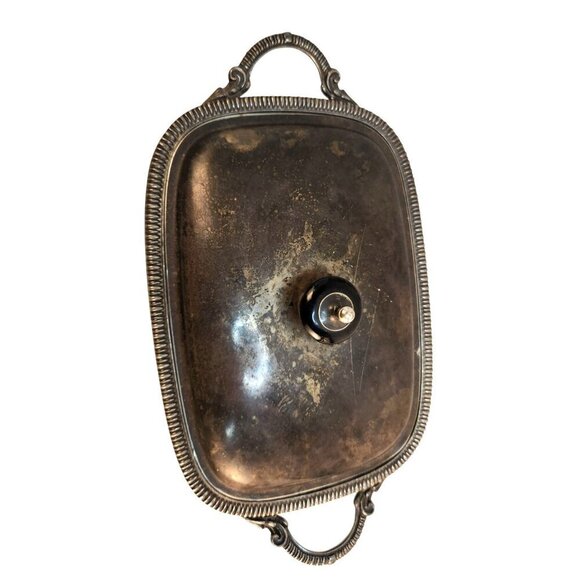 Charles Baller, Antique Silver-Plated Rectangular Serving Butter Dish With Lid & - Picture 10 of 10